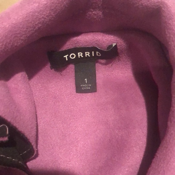 EUC Torrid Size 1 Lavender Suede Bomber Jacket - Picture 5 of 7